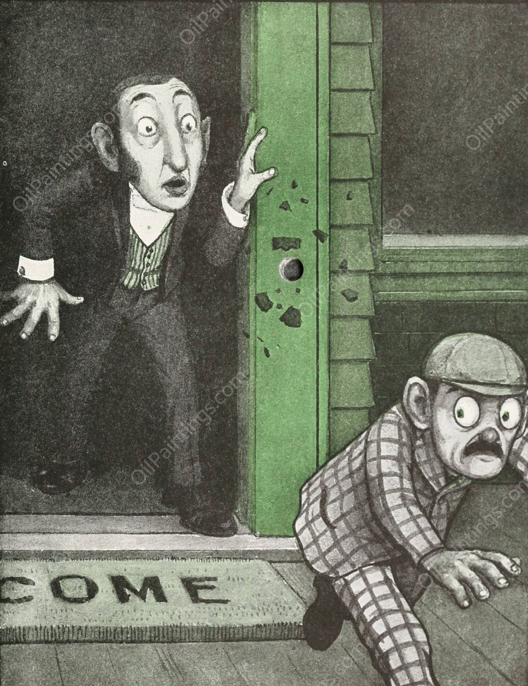 The Hole Book 19  by Peter Newell - Hand-Painted Oil Painting Reproduction