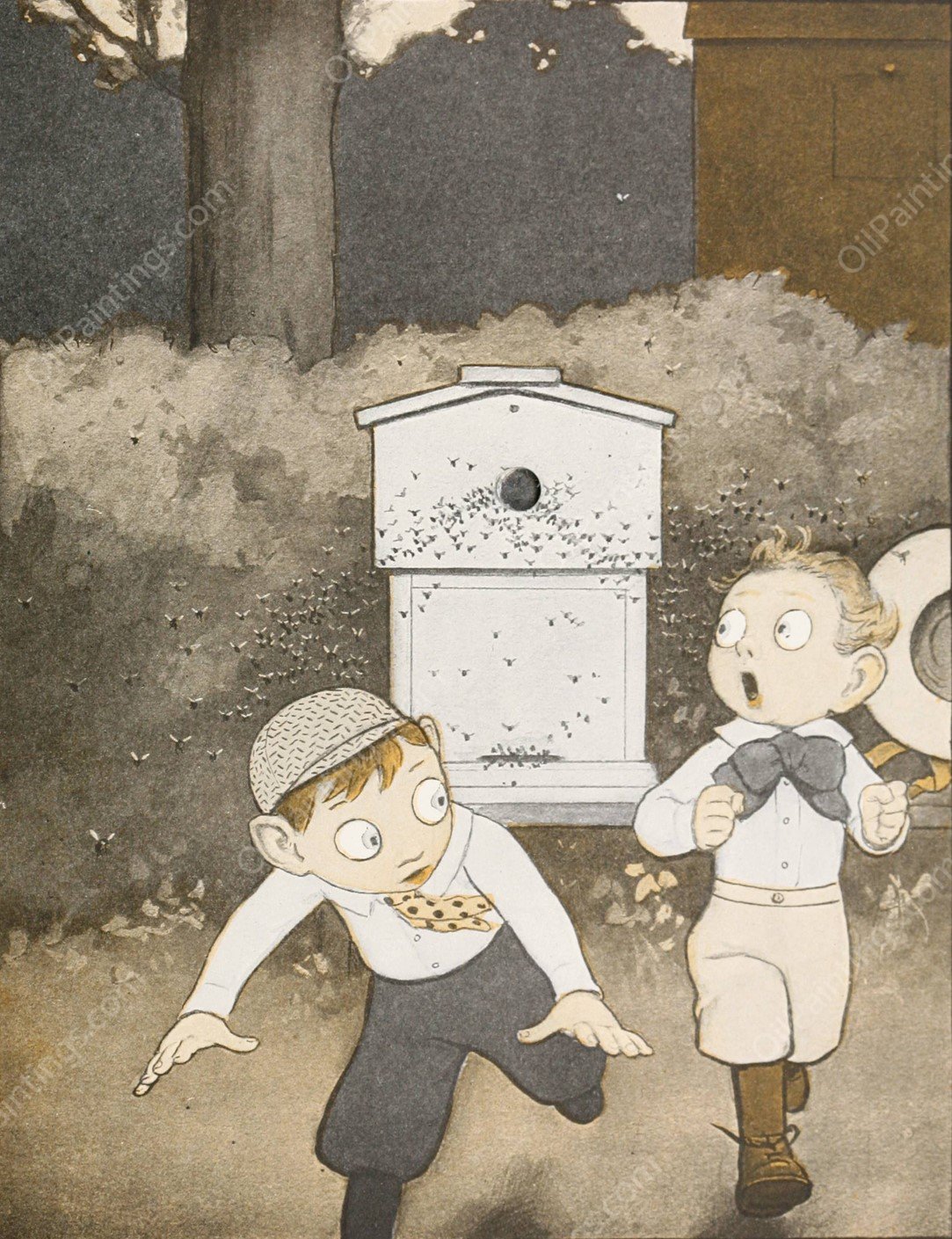 The Hole Book 21  by Peter Newell - Hand-Painted Oil Painting Reproduction