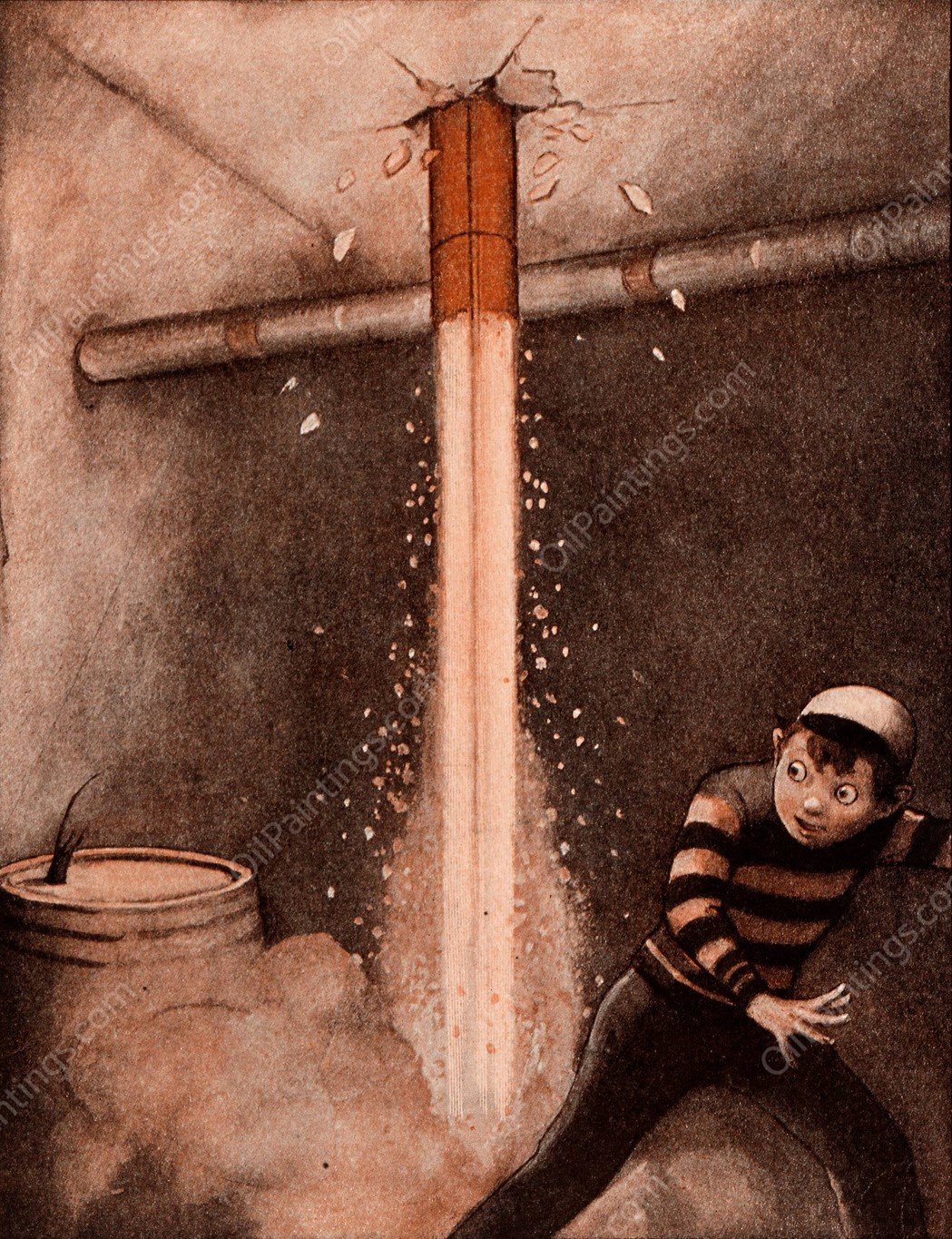 The Rocket Book 01  by Peter Newell - Hand-Painted Oil Painting Reproduction