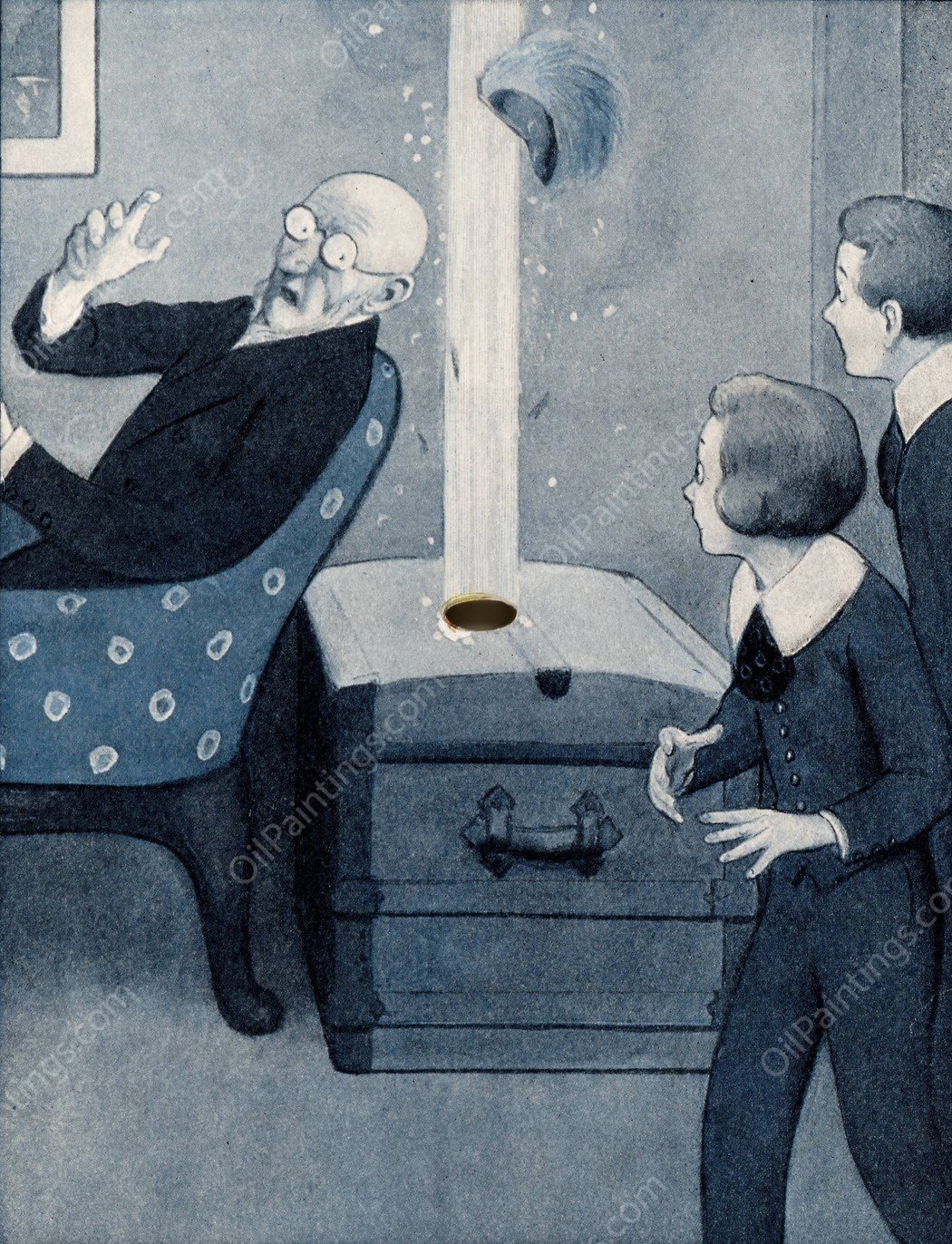 The Rocket Book 03  by Peter Newell - Hand-Painted Oil Painting Reproduction