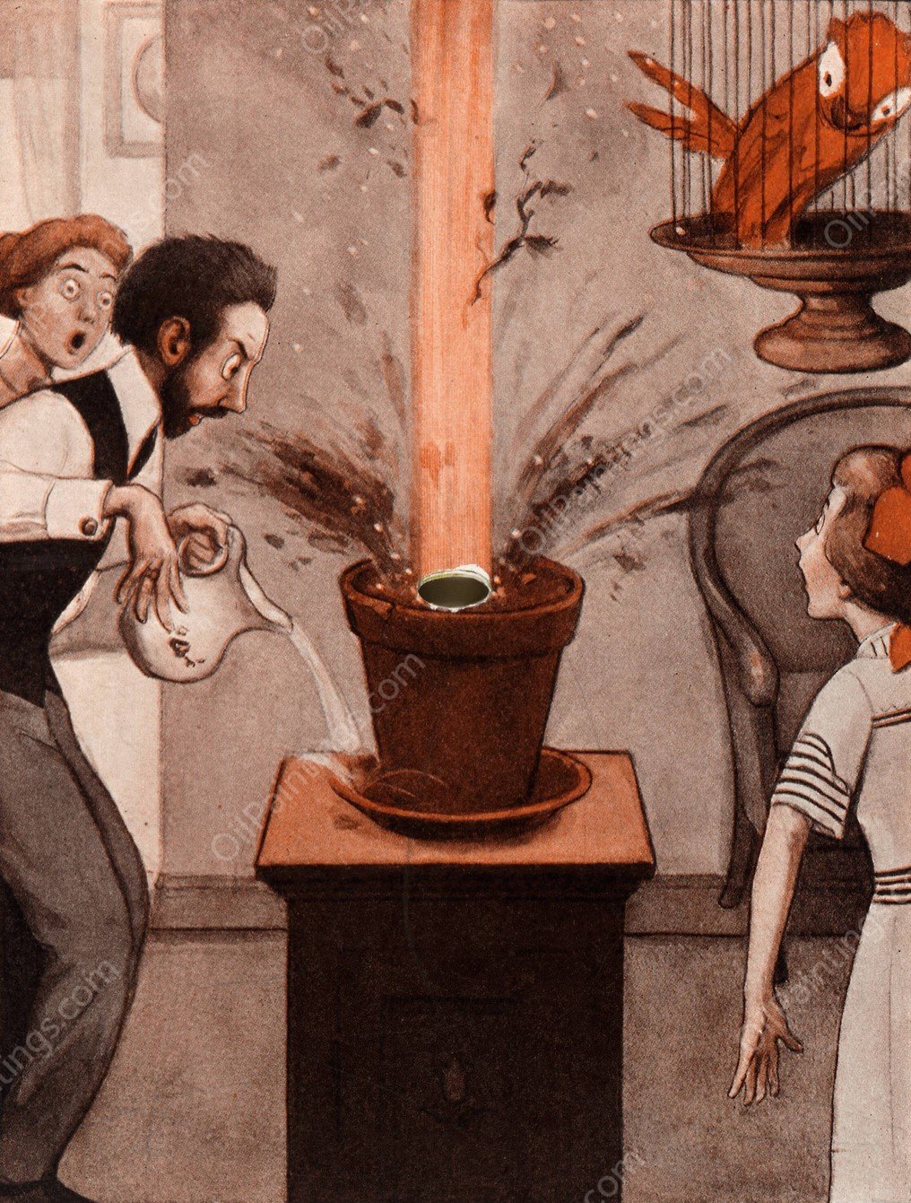 The Rocket Book 05  by Peter Newell - Hand-Painted Oil Painting Reproduction