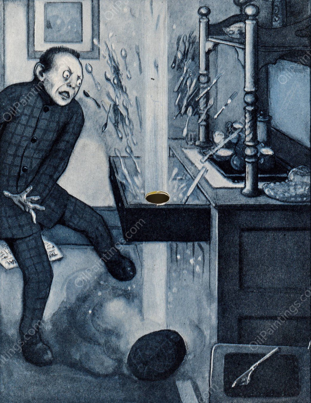 The Rocket Book 07  by Peter Newell - Hand-Painted Oil Painting Reproduction