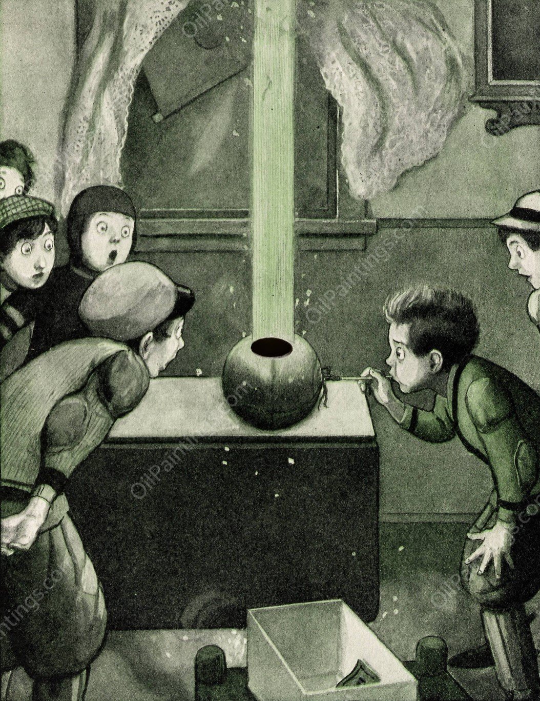 The Rocket Book 10  by Peter Newell - Hand-Painted Oil Painting Reproduction