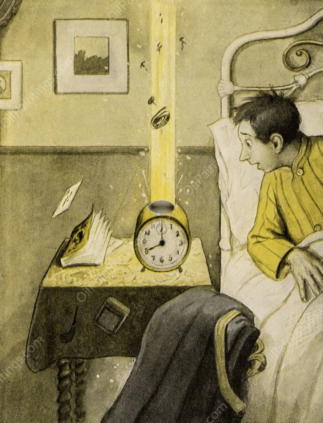 The Rocket Book 17  by Peter Newell - Hand-Painted Oil Painting Reproduction