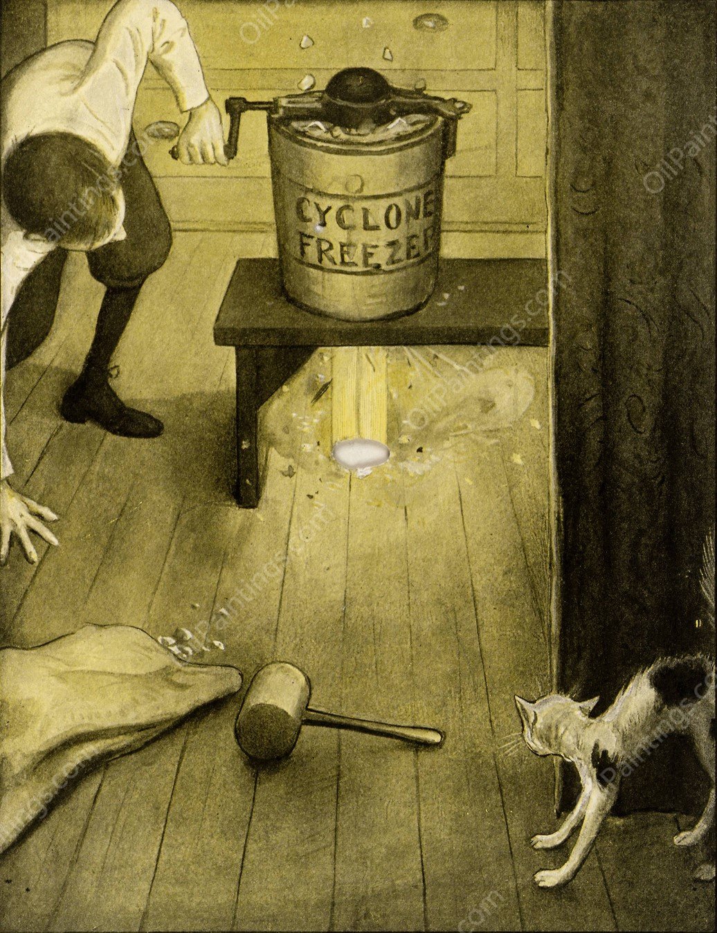 The Rocket Book 22  by Peter Newell - Hand-Painted Oil Painting Reproduction