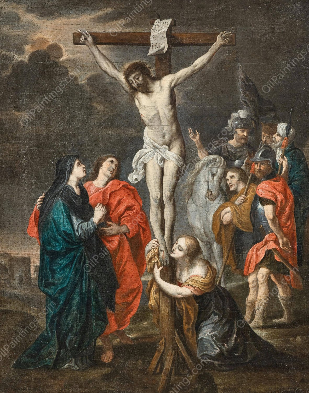 The Crucifixion by Peter Paul Rubens (Follower) - Hand-Painted Oil Painting Reproduction