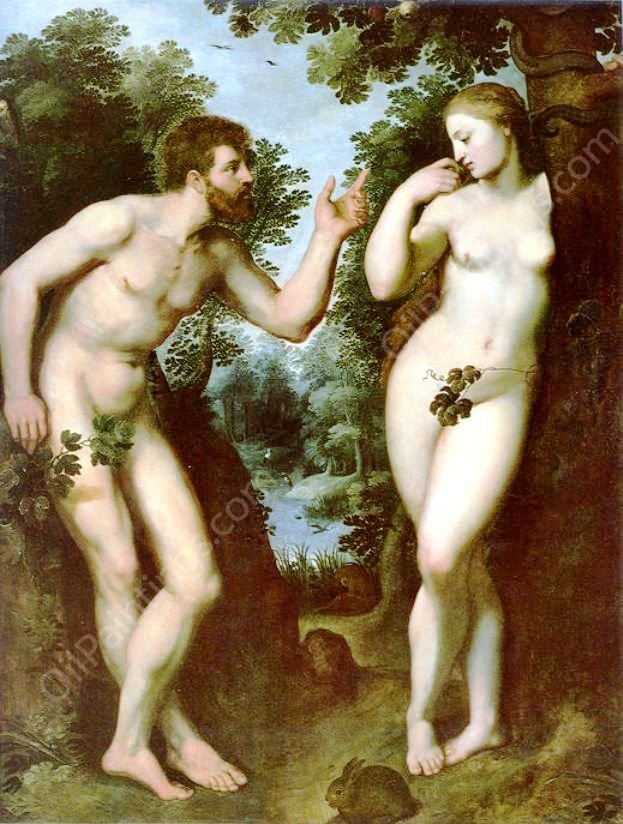 Adam and Eve by Peter Paul Rubens - Hand-Painted Oil Painting Reproduction