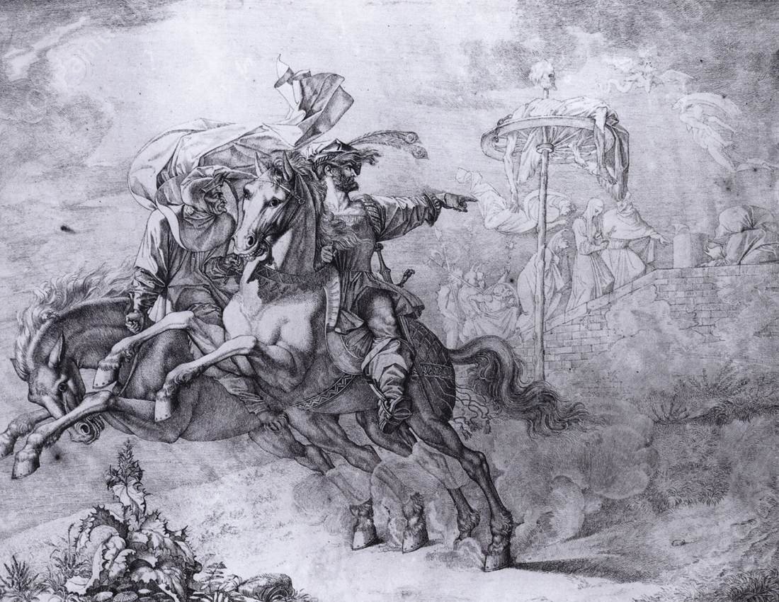 The Vision of the Rabenstein by Peter Von Cornelius - Hand-Painted Oil Painting Reproduction