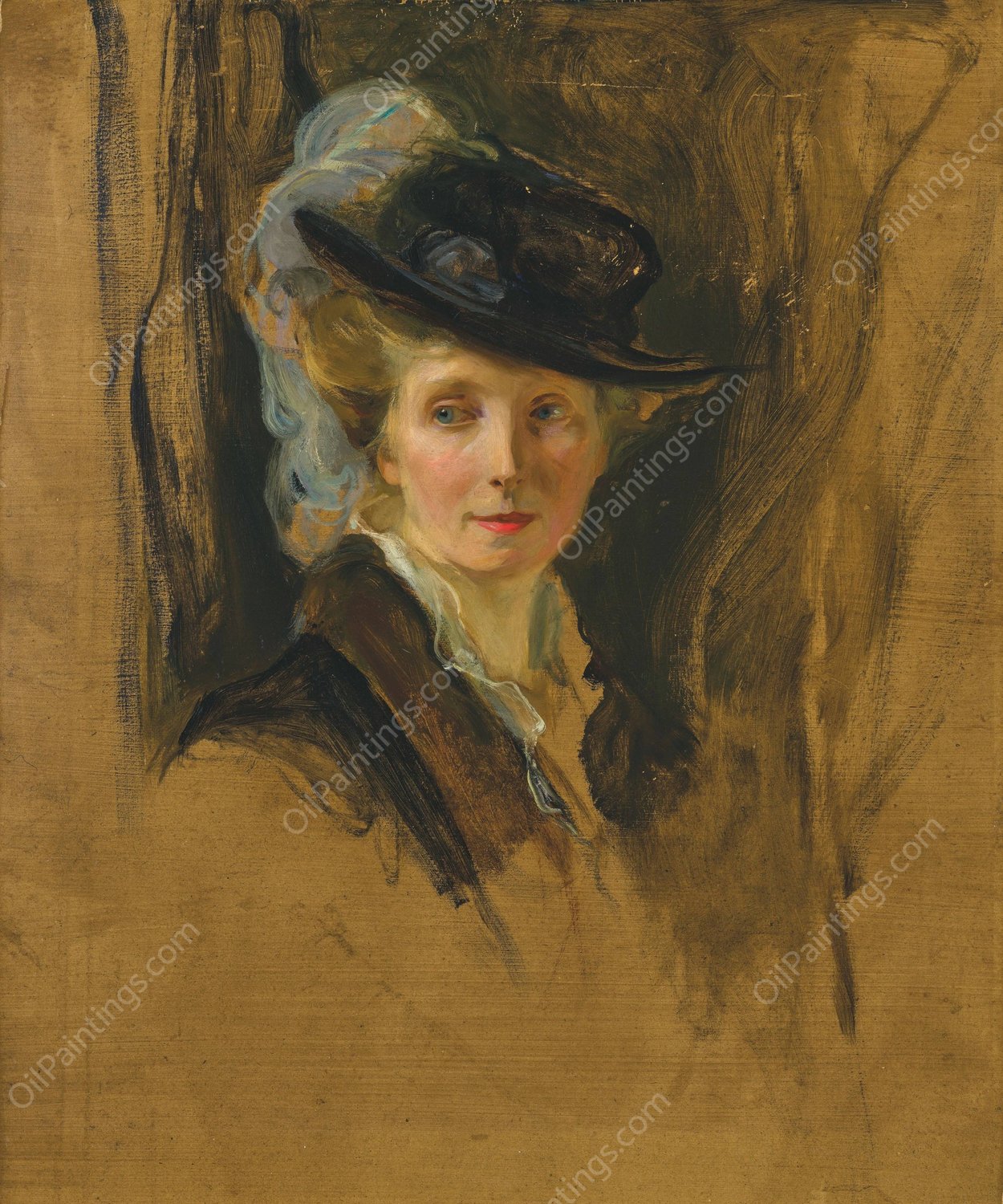 Mrs Philip de Laszlo, nee Lucy Guinness by Philip Alexius De Laszlo - Hand-Painted Oil Painting Reproduction