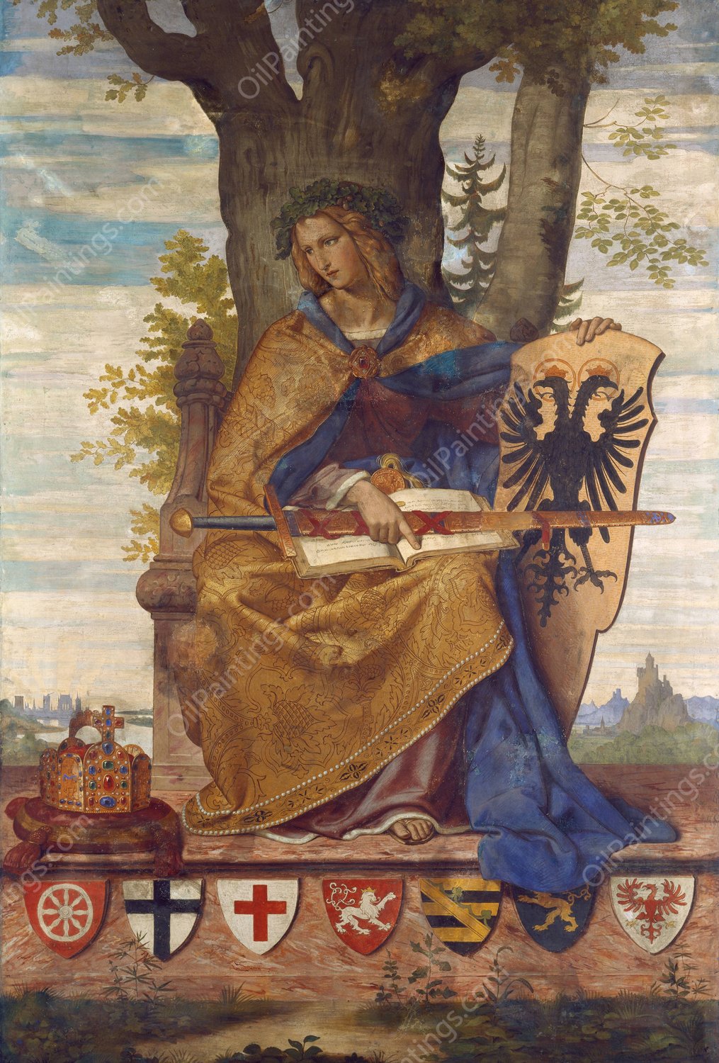 Germania  by Philipp Veit - Hand-Painted Oil Painting Reproduction