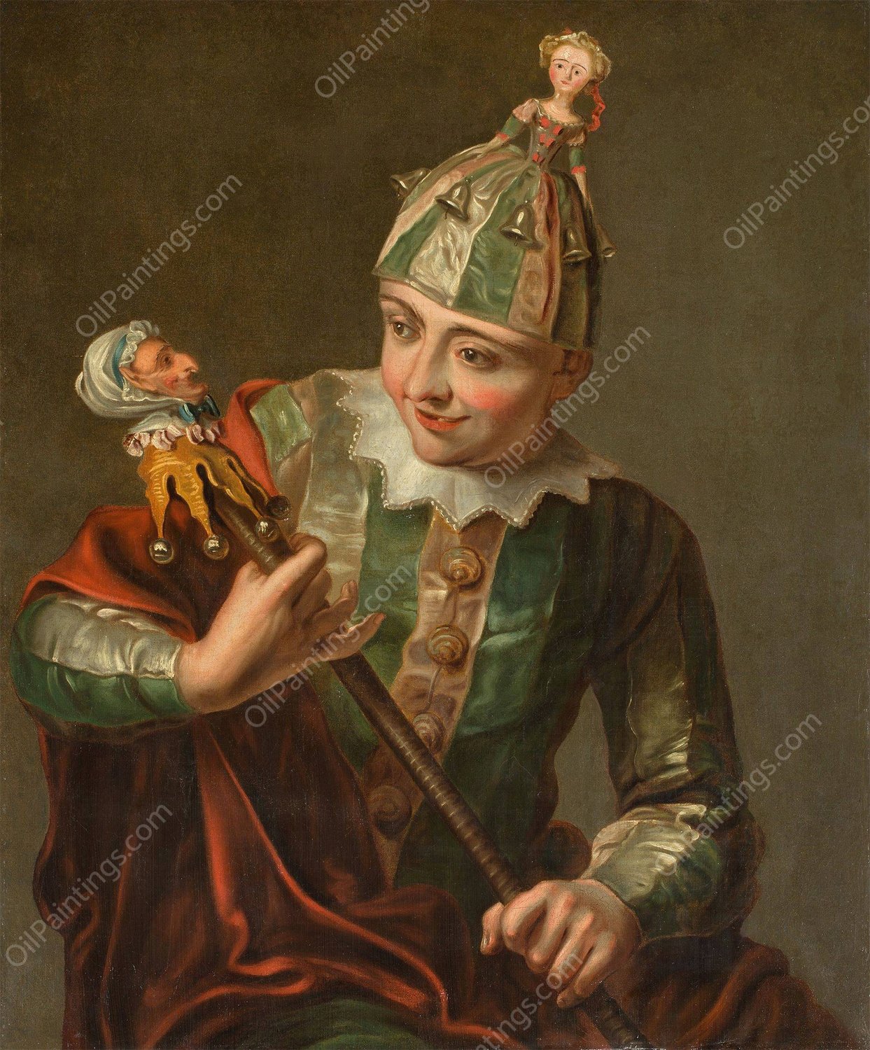 Jeune garcon en costume de folie by Philippe Mercier - Hand-Painted Oil Painting Reproduction