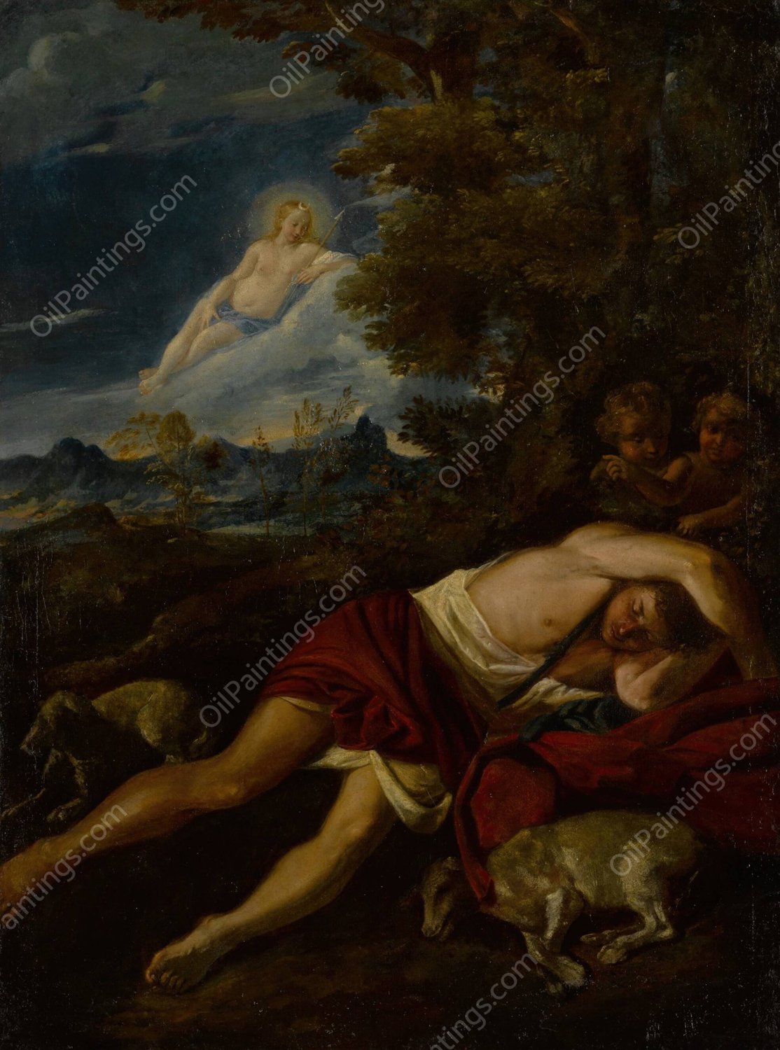 Endymion Asleep by Pier Francesco Mola - Hand-Painted Oil Painting Reproduction