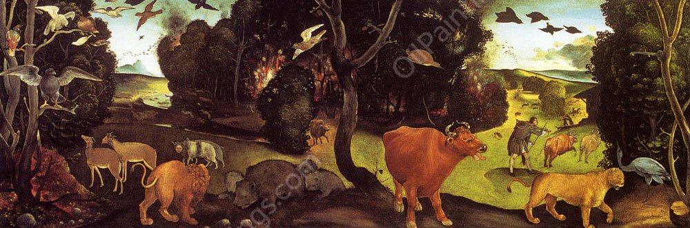 The Forest Fire by Piero Di Cosimo - Hand-Painted Oil Painting Reproduction