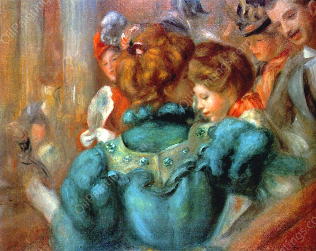 A Box in the Theater des Varietes by Pierre-Auguste Renoir - Hand-Painted Oil Painting Reproduction
