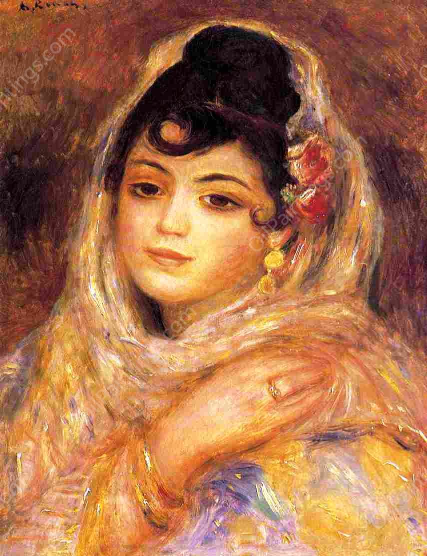 Algerian Woman by Pierre-Auguste Renoir - Hand-Painted Oil Painting Reproduction