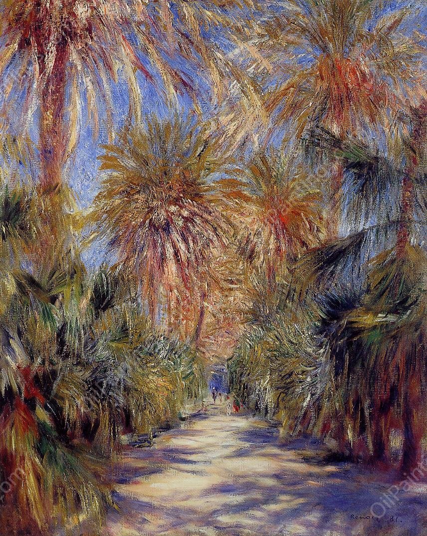 Algiers, the Garden of Essai by Pierre-Auguste Renoir - Hand-Painted Oil Painting Reproduction