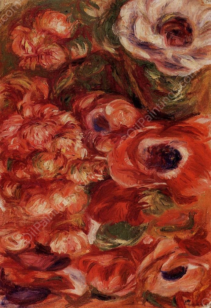 Anemonies by Pierre-Auguste Renoir - Hand-Painted Oil Painting Reproduction