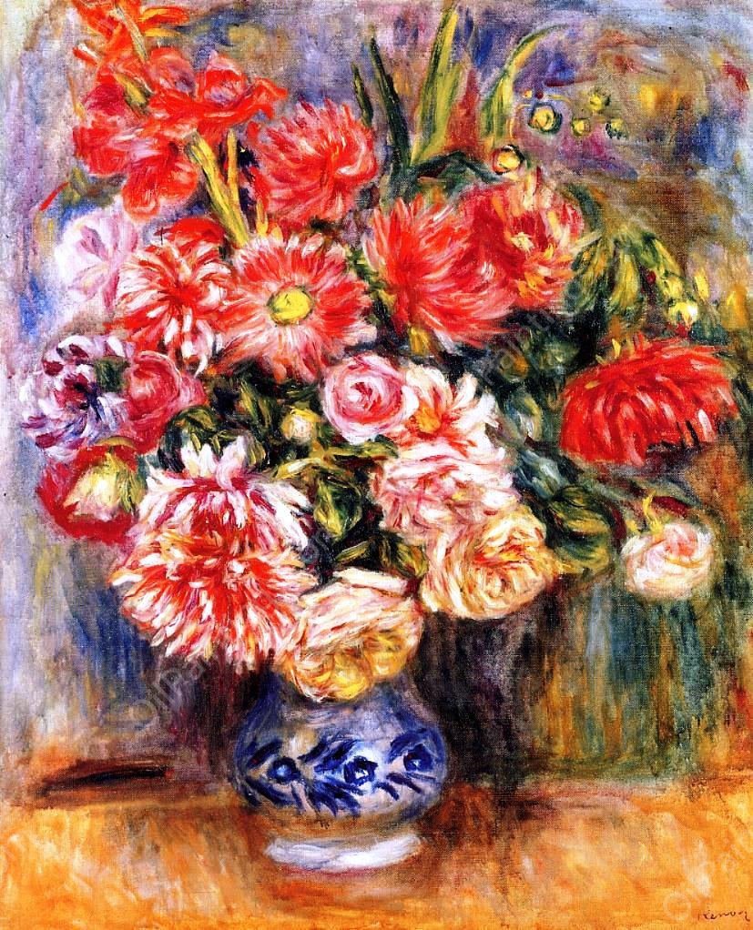 Bouquet by Pierre-Auguste Renoir - Hand-Painted Oil Painting Reproduction