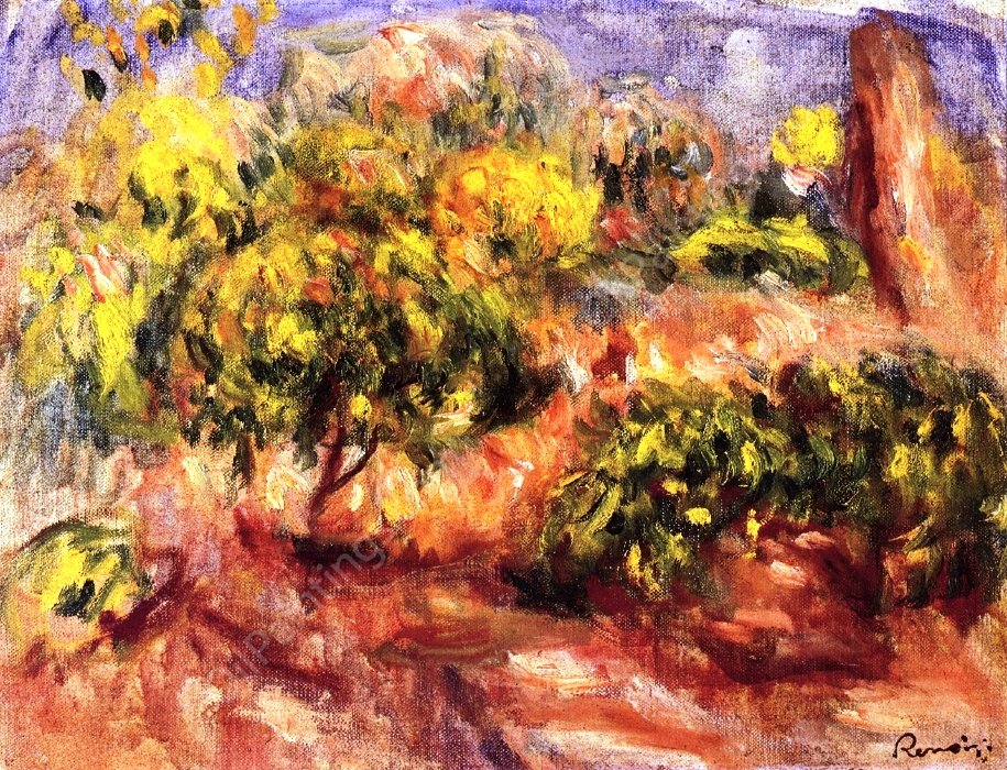 Cagnes Landscape 3 by Pierre-Auguste Renoir - Hand-Painted Oil Painting Reproduction