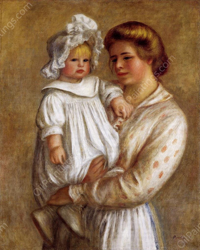 Claude and Renee also known as Claude by Pierre-Auguste Renoir - Hand-Painted Oil Painting Reproduction