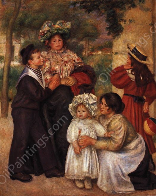 La famille de l'artiste by Pierre-Auguste Renoir - Hand-Painted Oil Painting Reproduction