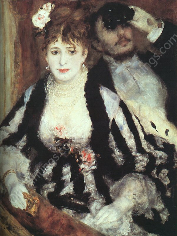 La Loge by Pierre-Auguste Renoir - Hand-Painted Oil Painting Reproduction