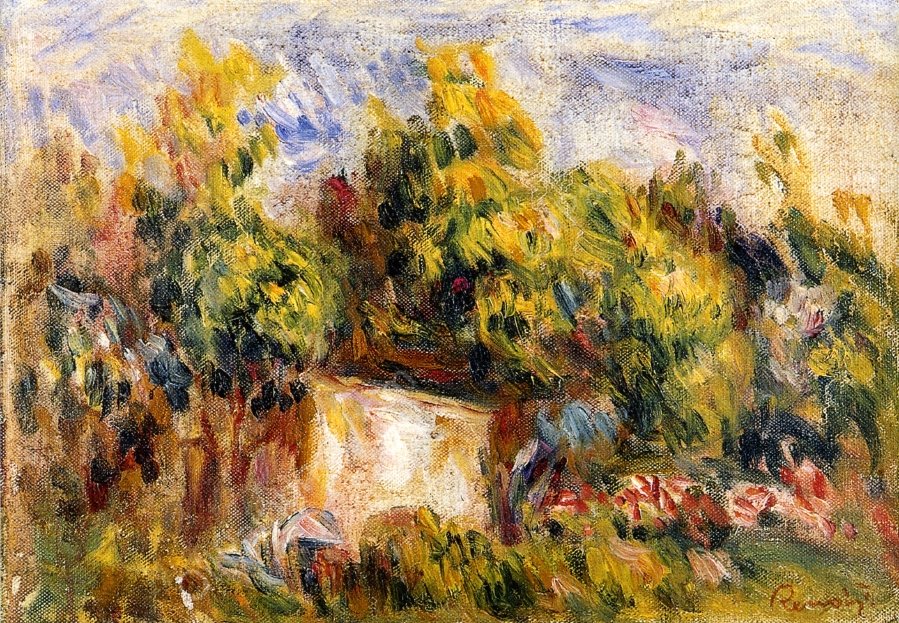 Landscape with Cabin by Pierre-Auguste Renoir - Hand-Painted Oil Painting Reproduction