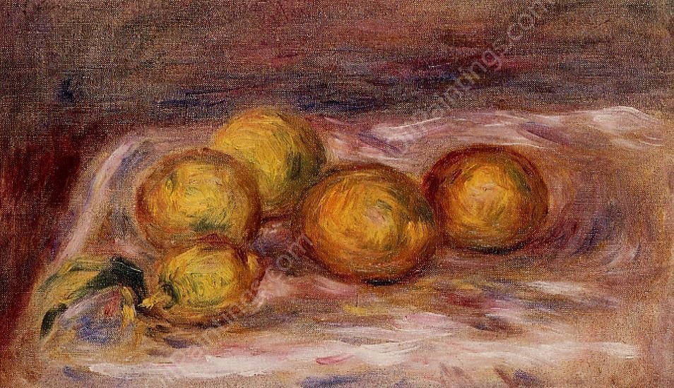 Lemons by Pierre-Auguste Renoir - Hand-Painted Oil Painting Reproduction