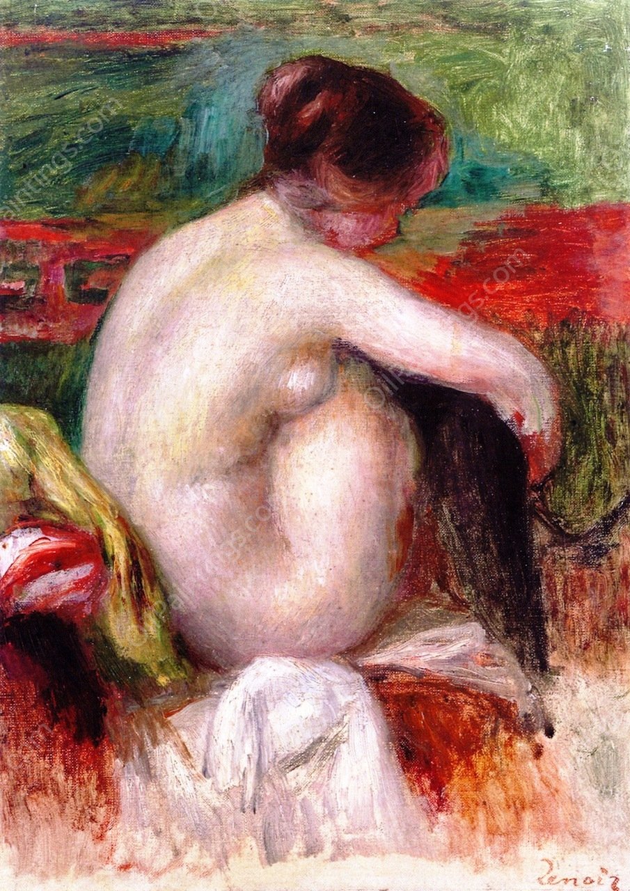 Nude Study by Pierre-Auguste Renoir - Hand-Painted Oil Painting Reproduction