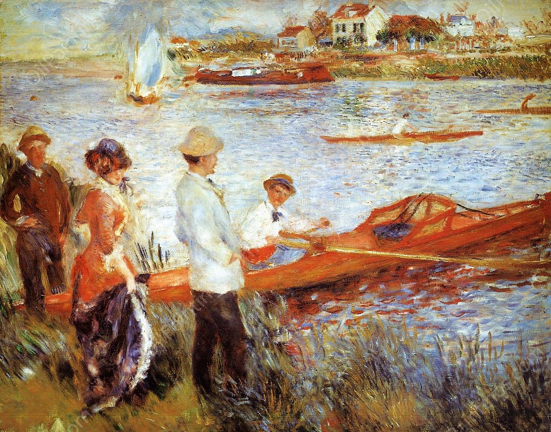 Oarsmen at Chatou by Pierre-Auguste Renoir - Hand-Painted Oil Painting Reproduction