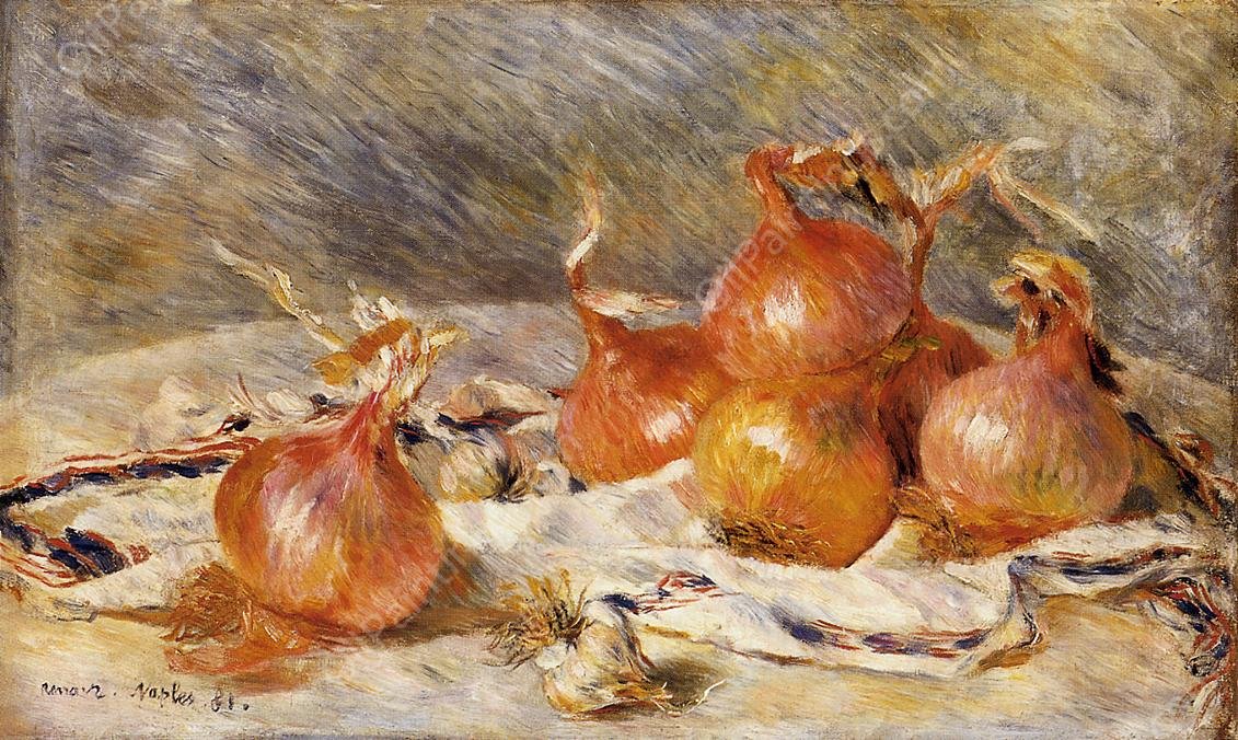 Onions by Pierre-Auguste Renoir - Hand-Painted Oil Painting Reproduction