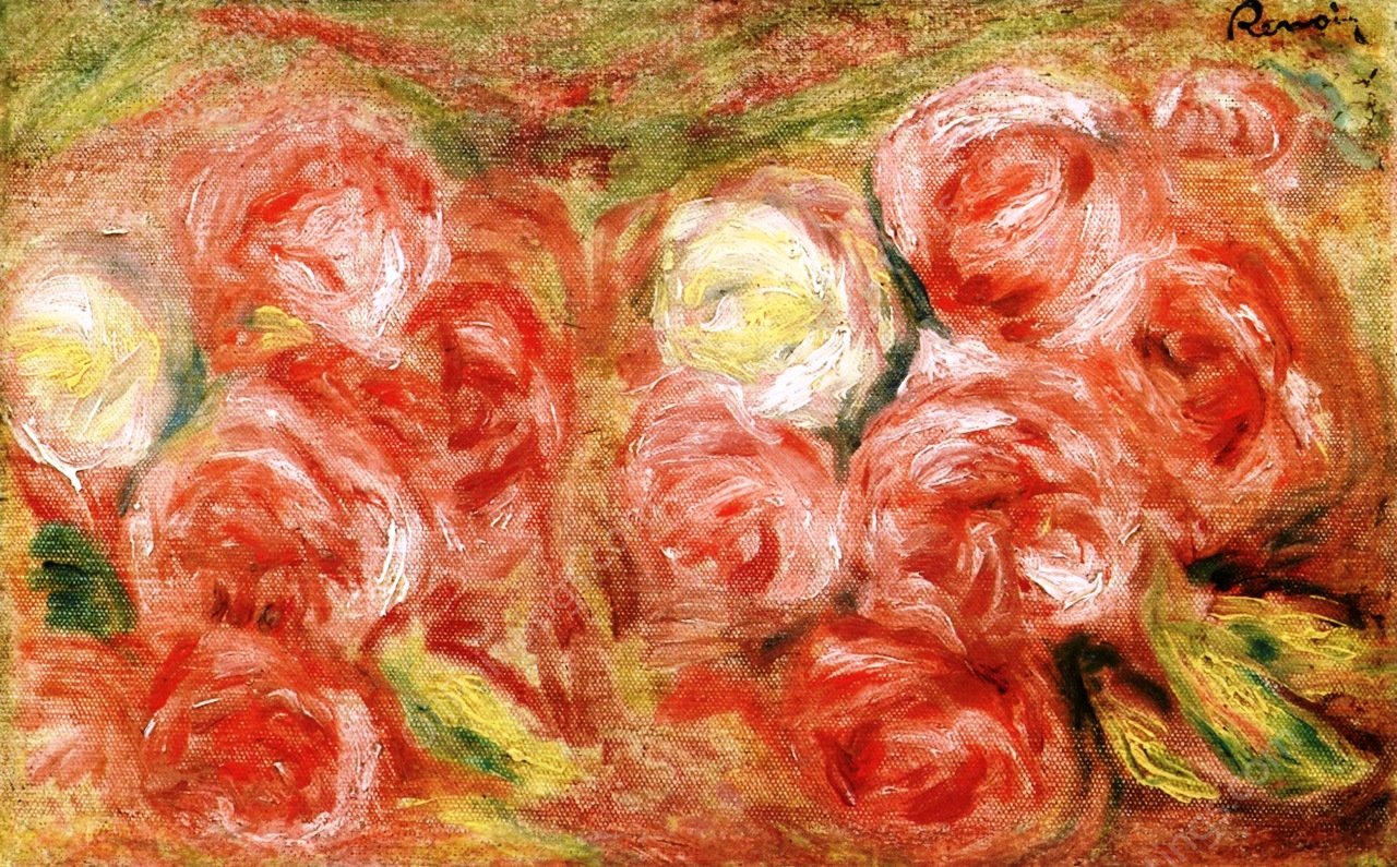 Roses by Pierre-Auguste Renoir - Hand-Painted Oil Painting Reproduction
