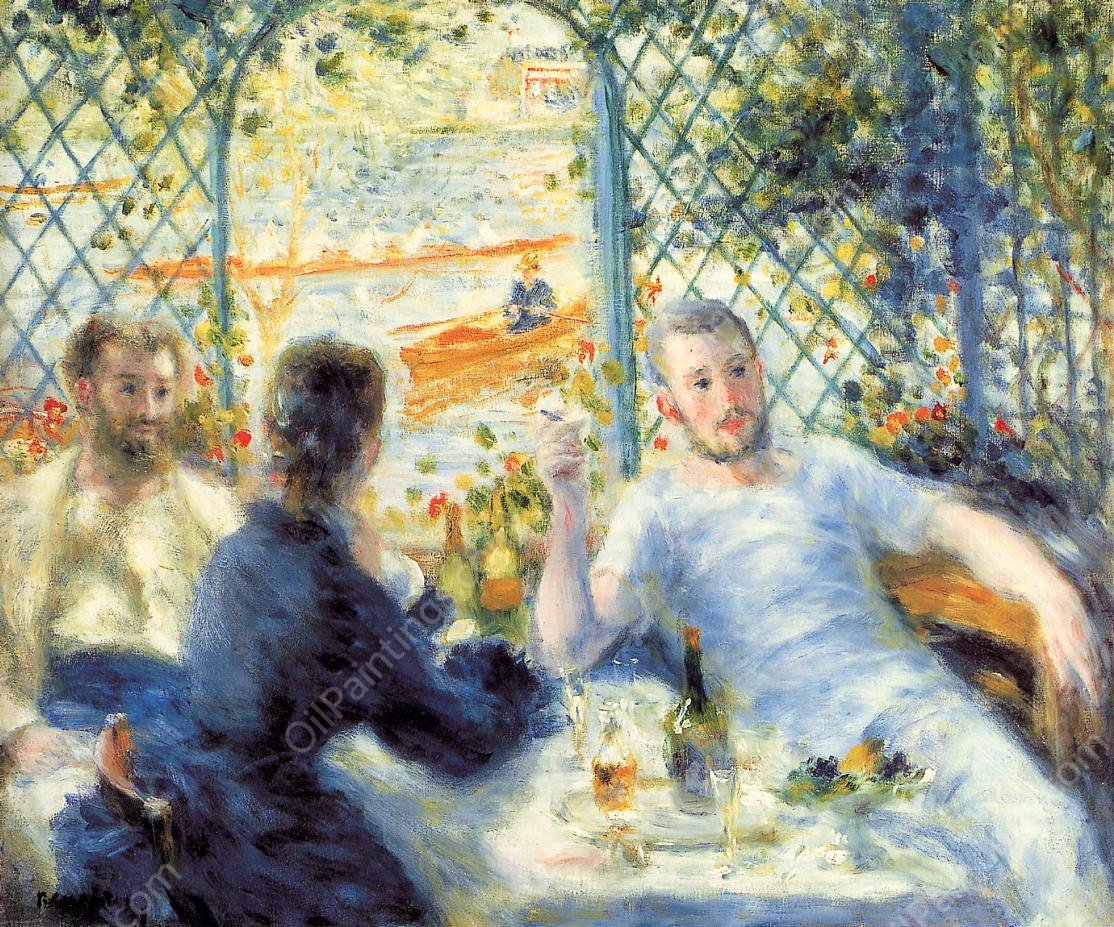 The Canoeist's Luncheon by Pierre-Auguste Renoir - Hand-Painted Oil Painting Reproduction