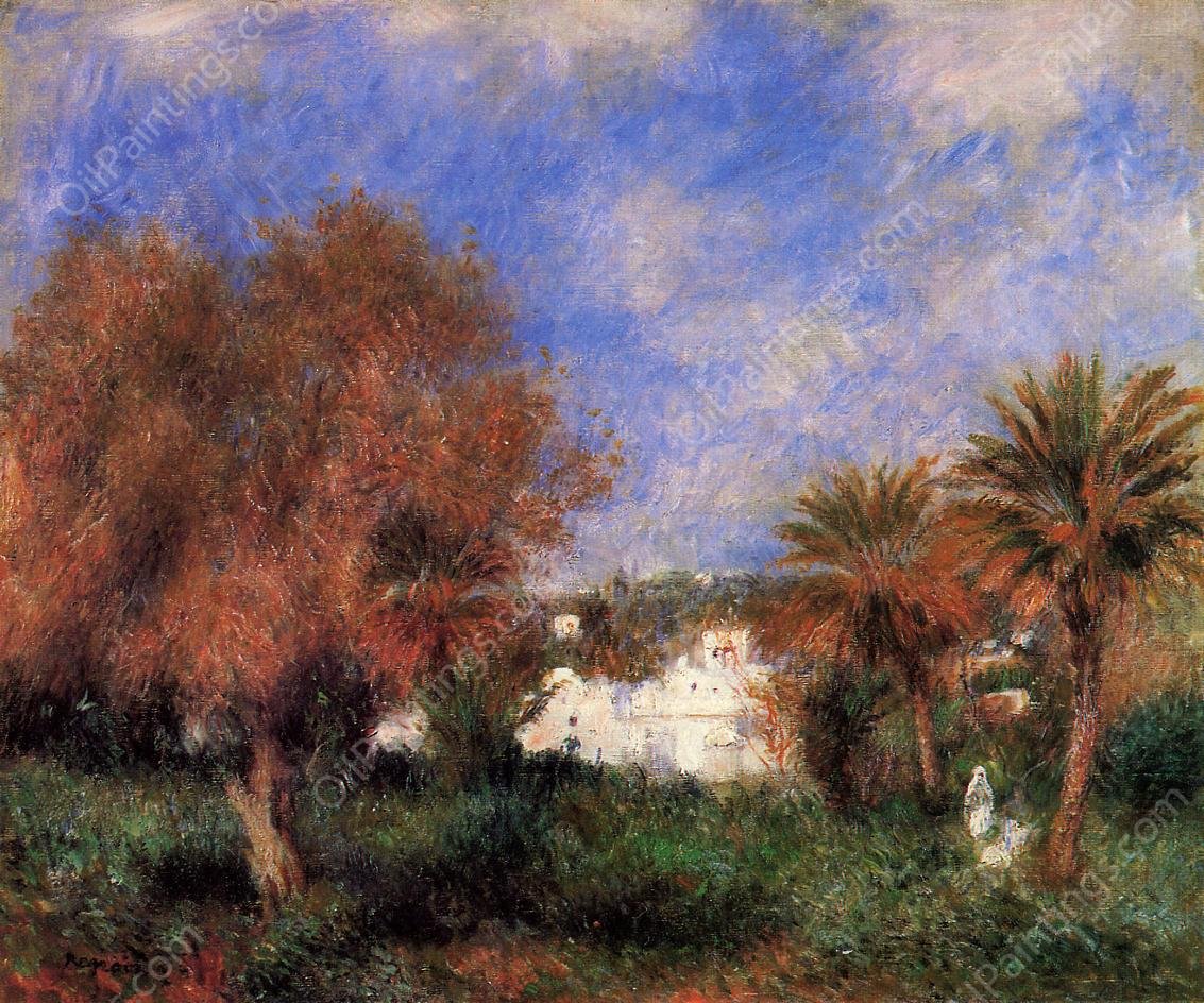 The Garden of Essai in Algiers by Pierre-Auguste Renoir - Hand-Painted Oil Painting Reproduction