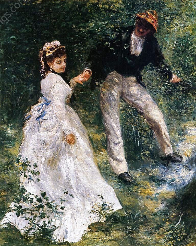 The Promenade by Pierre-Auguste Renoir - Hand-Painted Oil Painting Reproduction