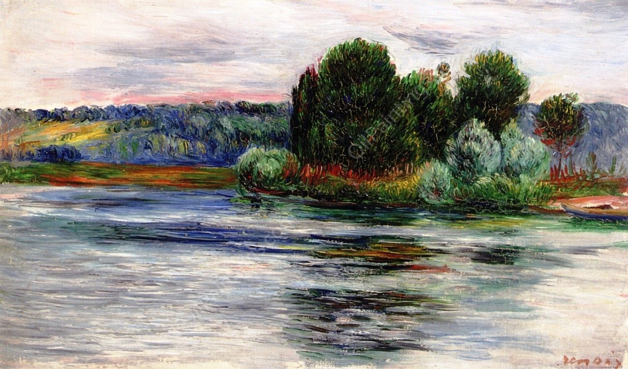 The River by Pierre-Auguste Renoir - Hand-Painted Oil Painting Reproduction