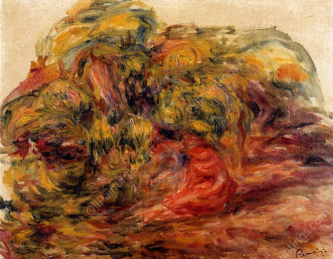 Woman in the Garden at Collettes by Pierre-Auguste Renoir - Hand-Painted Oil Painting Reproduction