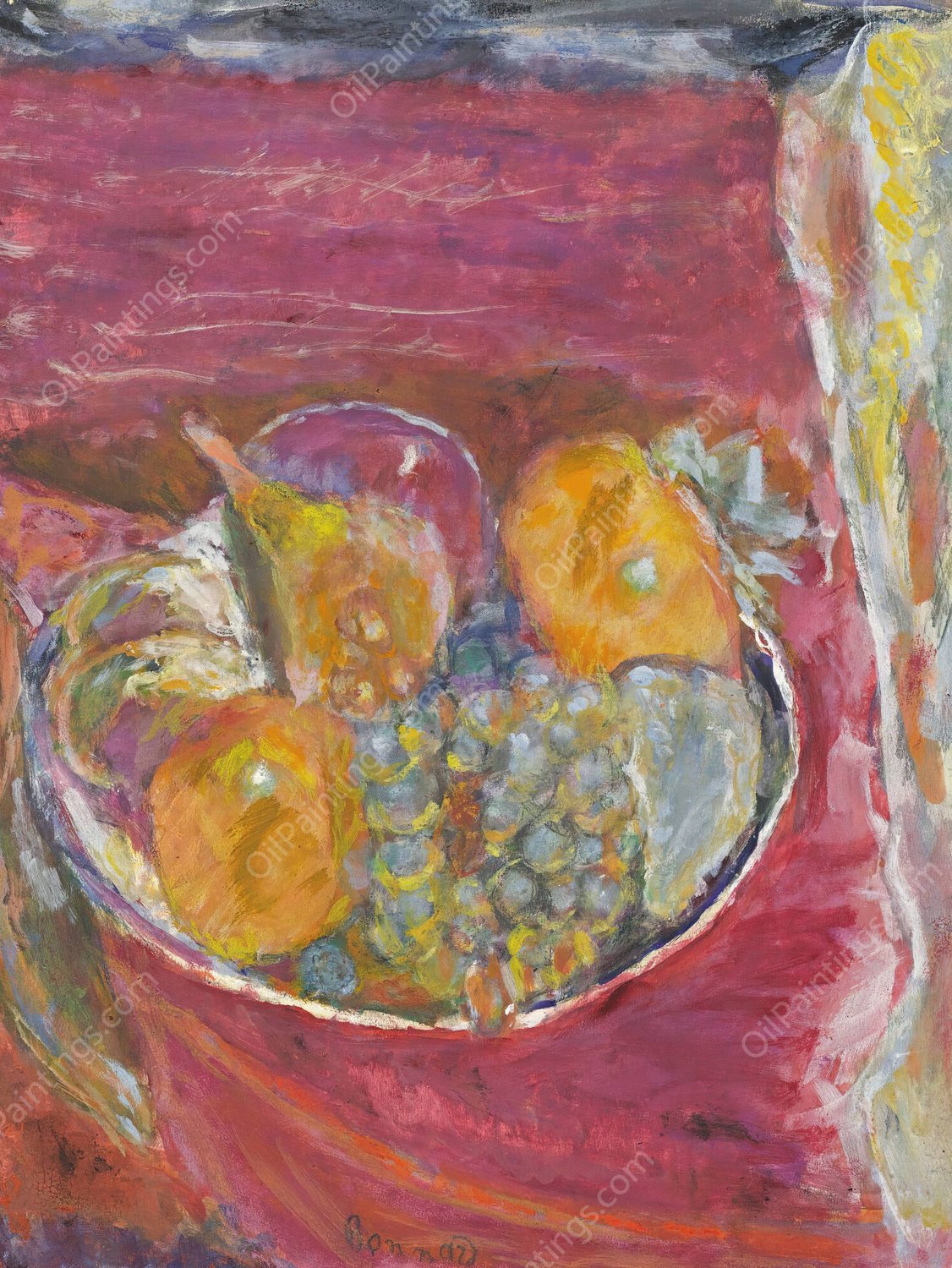 Les Raisins  by Pierre Bonnard - Hand-Painted Oil Painting Reproduction