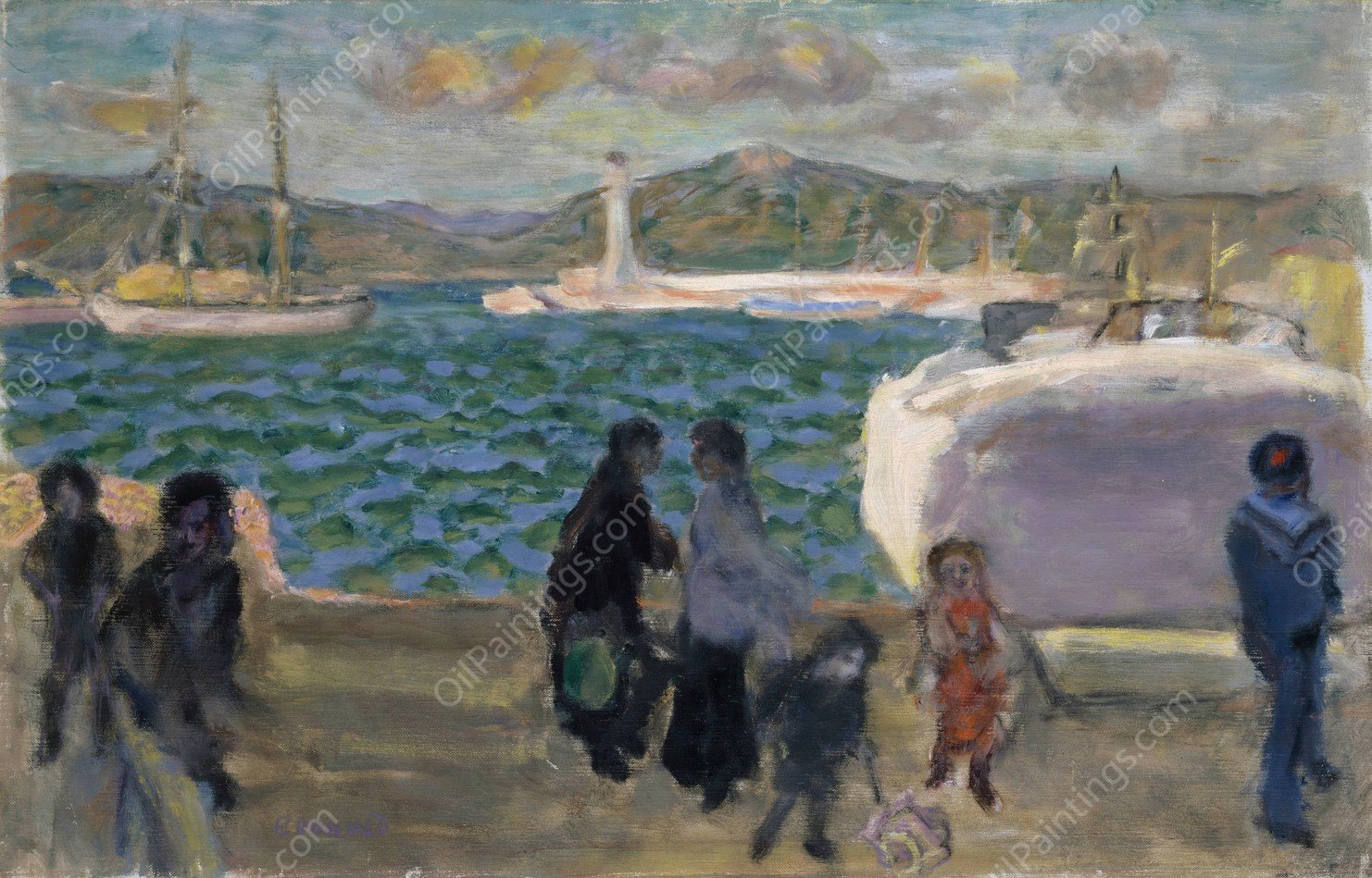 The Foggy Gulf  by Pierre Bonnard - Hand-Painted Oil Painting Reproduction