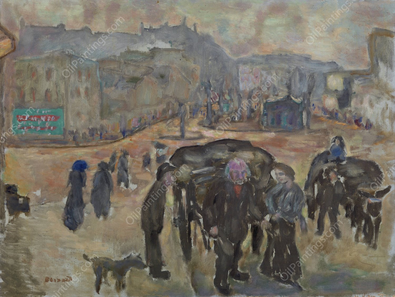 The Ragpickers  by Pierre Bonnard - Hand-Painted Oil Painting Reproduction