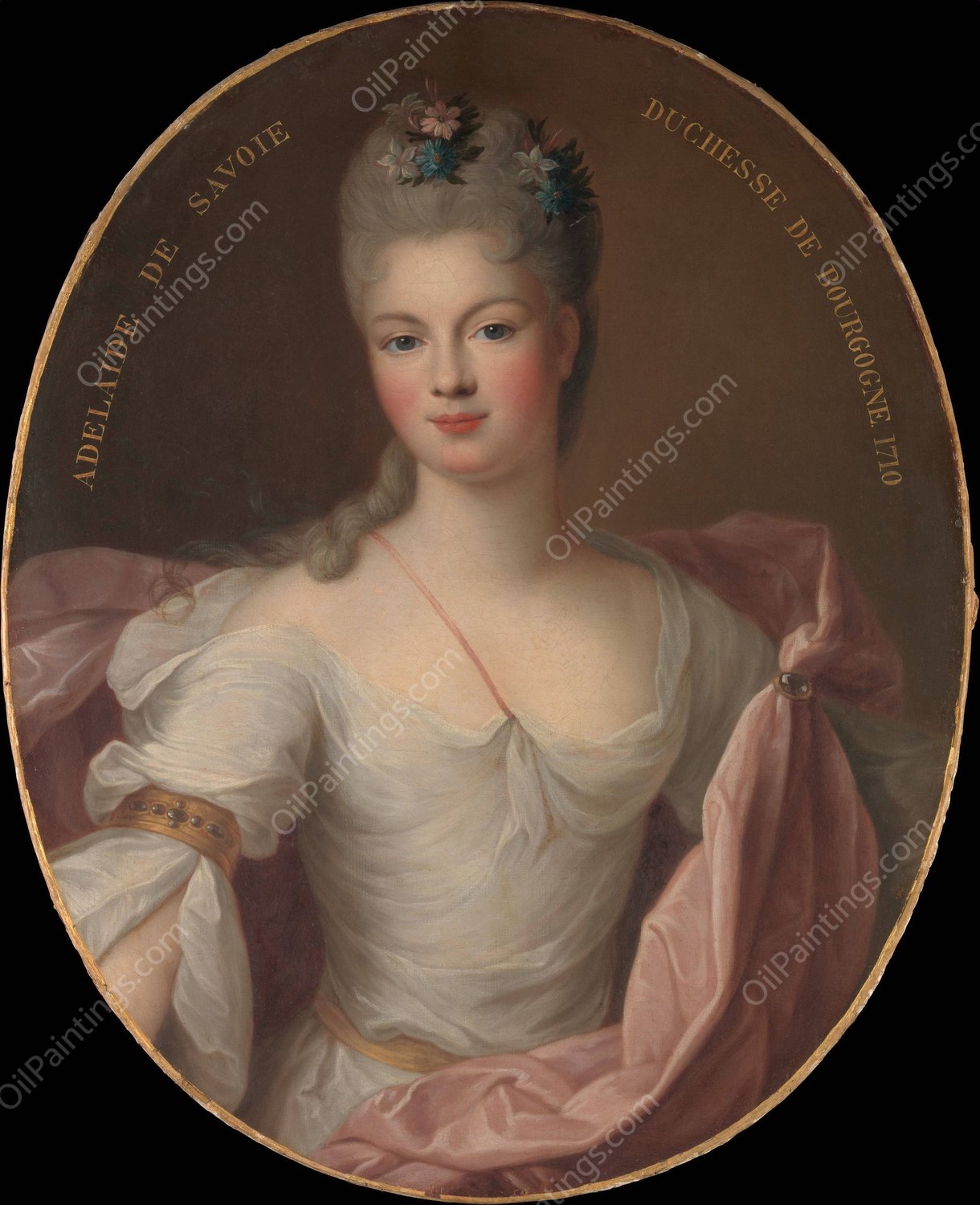 Marie Adelaide de Savoie  by Pierre Gobert - Hand-Painted Oil Painting Reproduction
