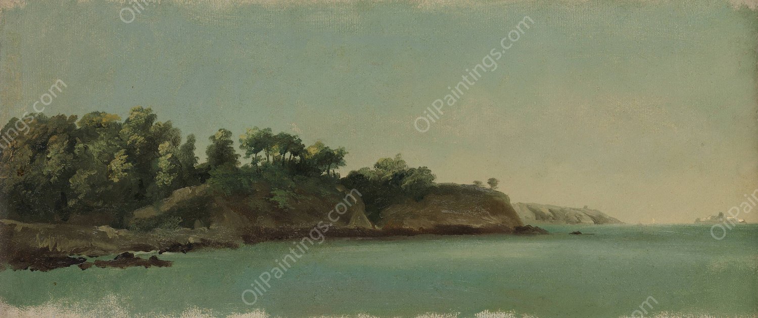 The Banks of the Rance, Brittany  by Pierre-Henri De Valenciennes - Hand-Painted Oil Painting Reproduction