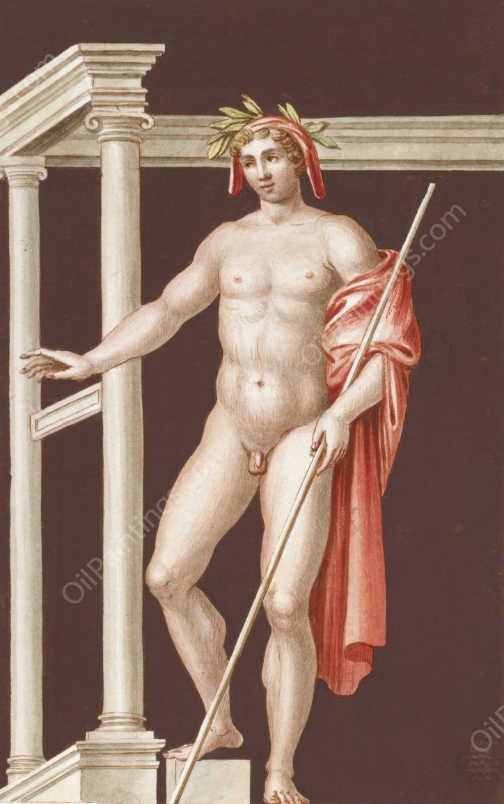 Dipinta nella stanza al numero V, conforme il contro della pianta.  by Pierre-Jean Mariette - Hand-Painted Oil Painting Reproduction