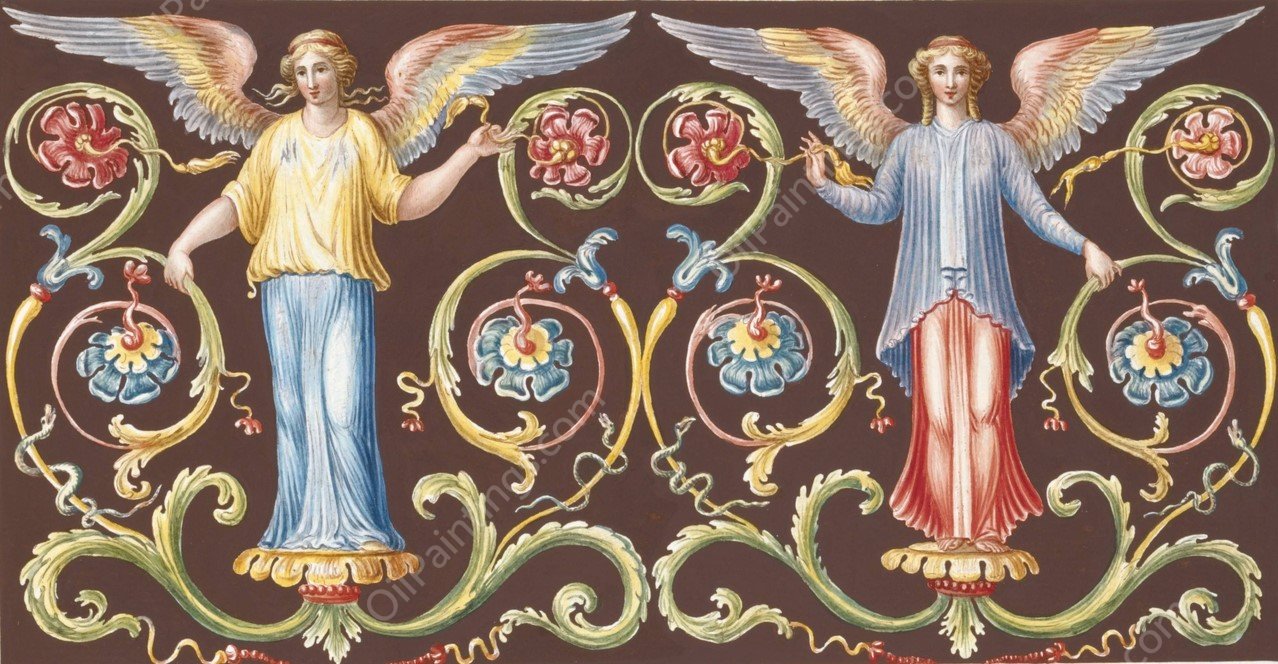 Frammento di una pittura antica soperto l'anno 1689 in una vigina fuori della porta San Sebastiano dirincontro Domine quo vadis.  by Pierre-Jean Mariette - Hand-Painted Oil Painting Reproduction