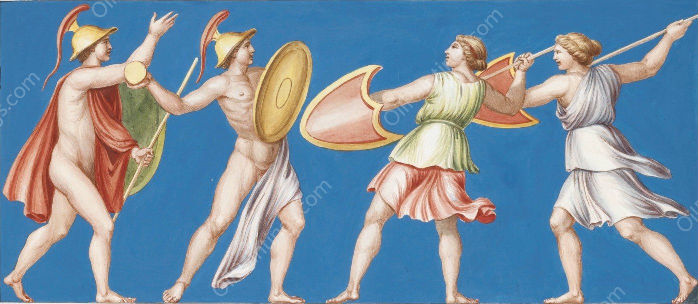 Pittura anticha, scoperto l'anno 1684, nelle ruine del Palazzo di Tito, vicino le sette sale.  by Pierre-Jean Mariette - Hand-Painted Oil Painting Reproduction