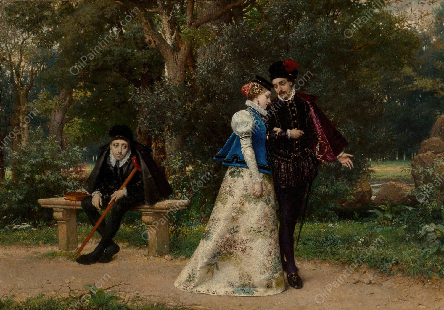 The disappointed suitor  by Pierre Jean Van Der Ouderaa - Hand-Painted Oil Painting Reproduction