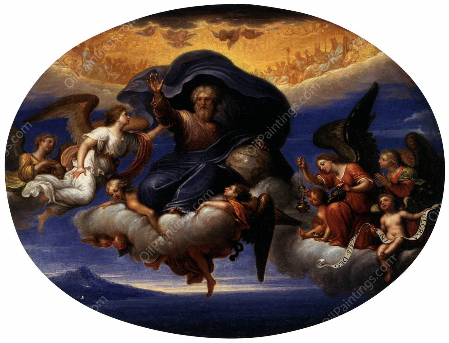 God the Father by Pierre Mignard - Hand-Painted Oil Painting Reproduction