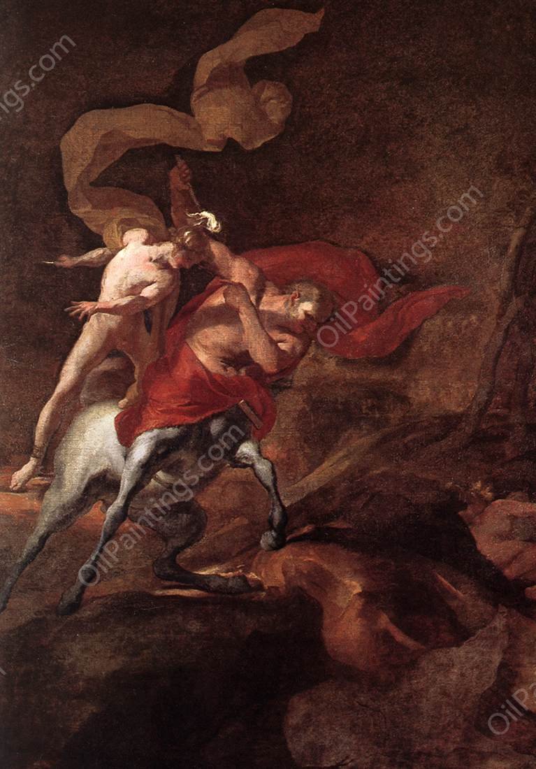 The Education of Achilles by Chiron by Pierre Puget - Hand-Painted Oil Painting Reproduction