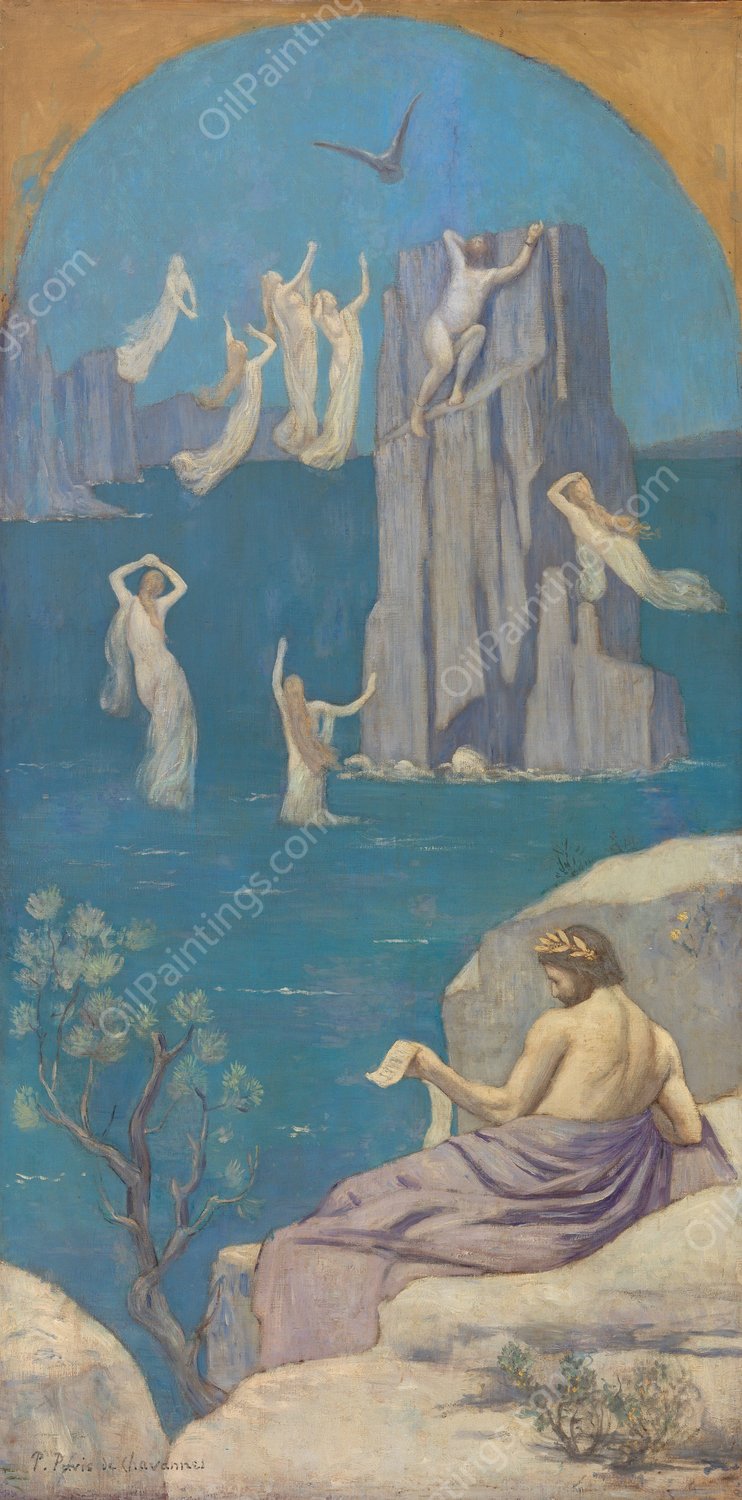 Dramatic Poetry  by Pierre Puvis De Chavannes - Hand-Painted Oil Painting Reproduction