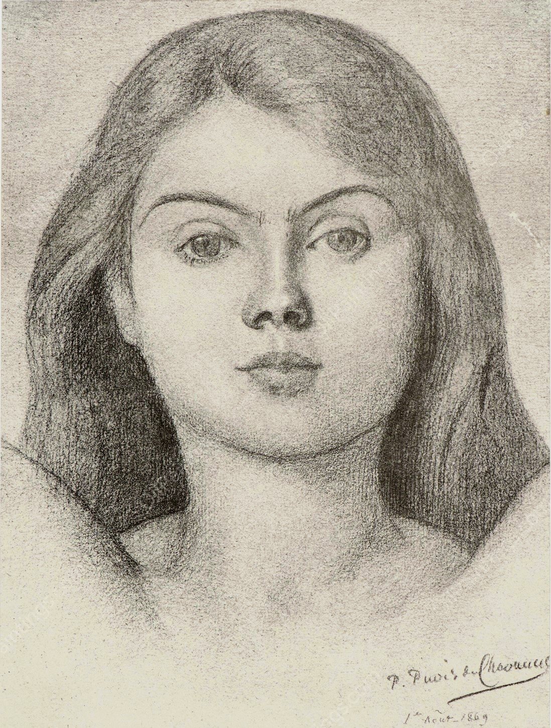 L'Esperance  by Pierre Puvis De Chavannes - Hand-Painted Oil Painting Reproduction